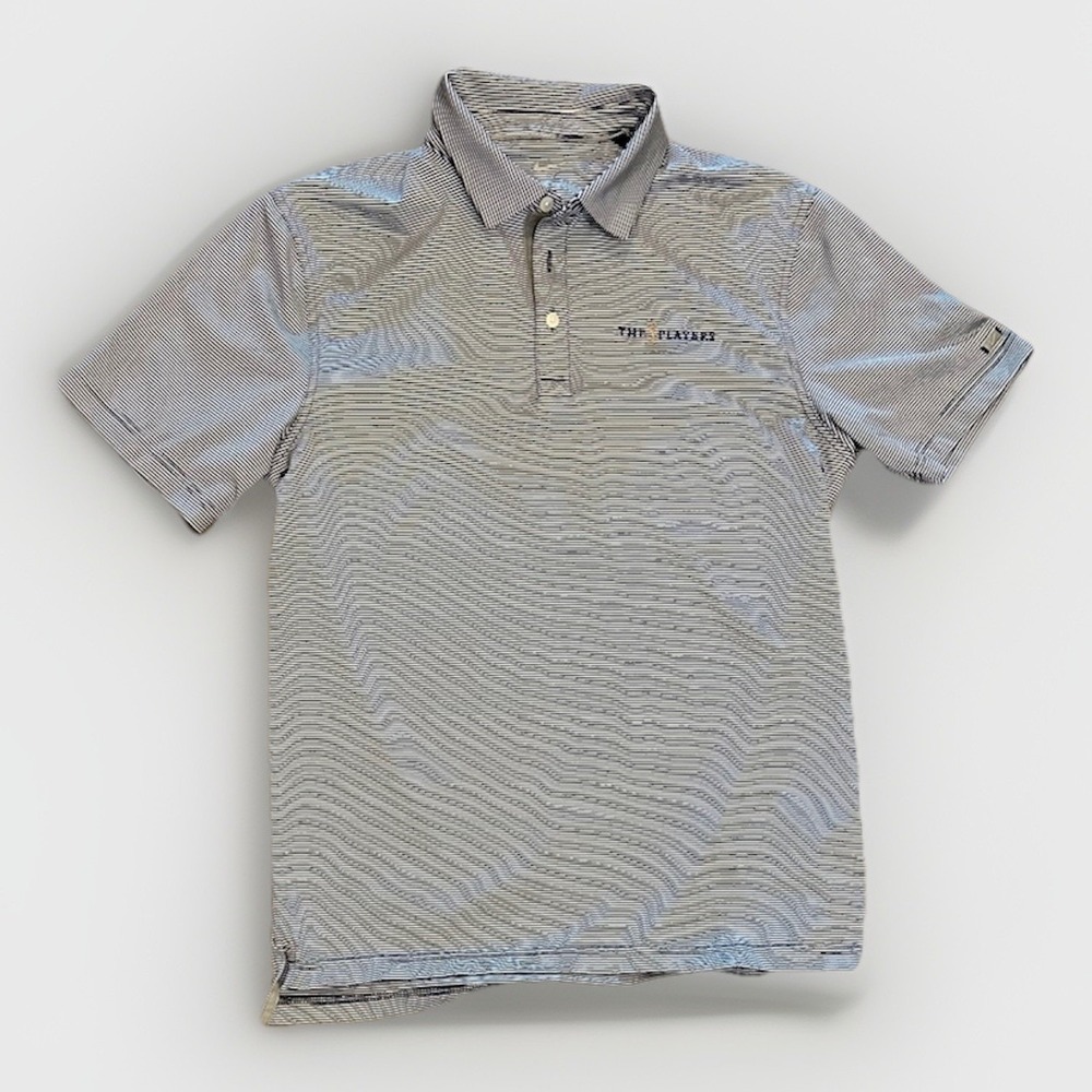Nike THE PLAYERS PGA Men's Stripe Performance Dri-Fit Polo, Navy, Small, New